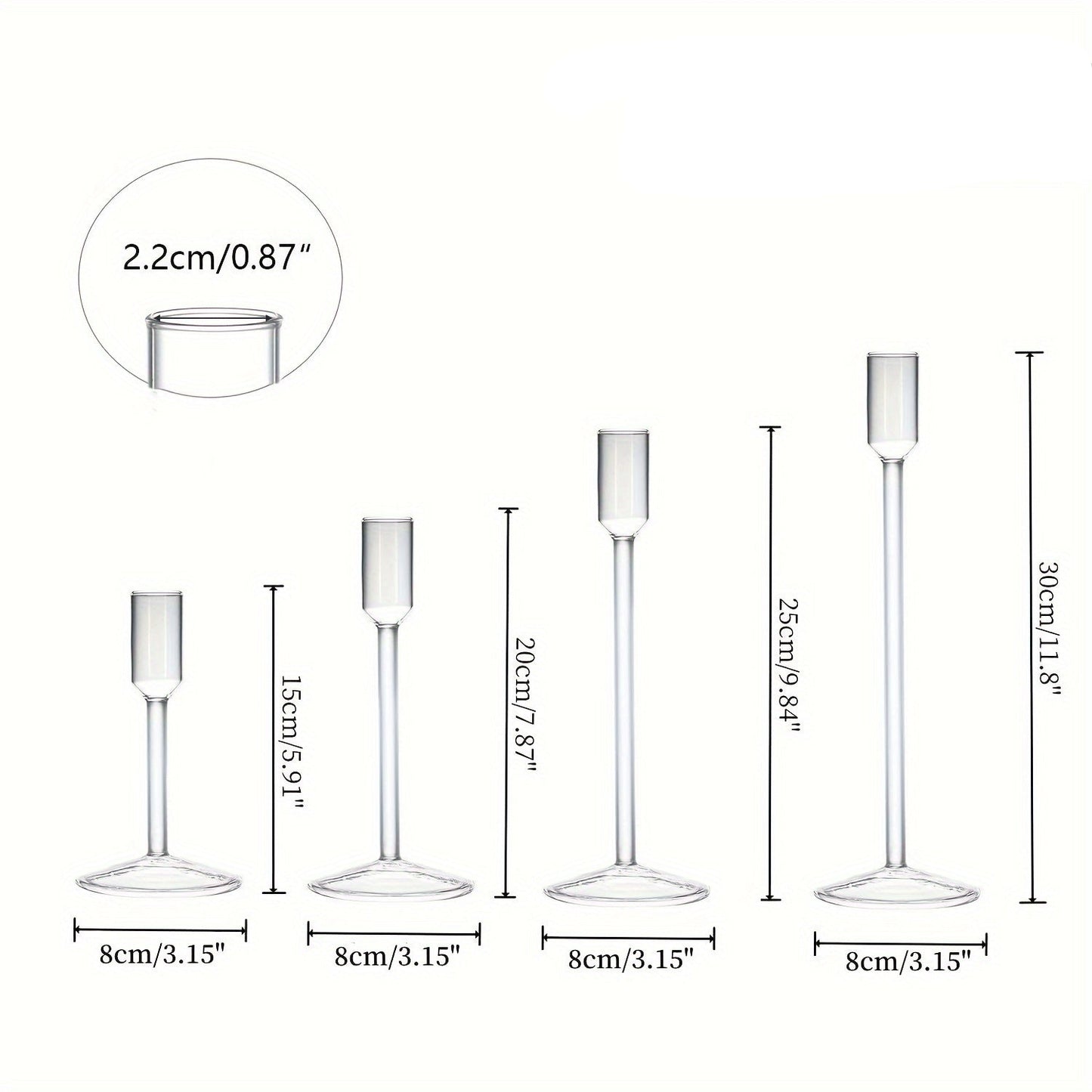Chandelier Verre - Moderne x4
