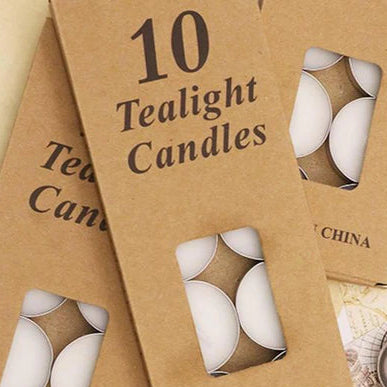 10 bougies chauffe plat blanche