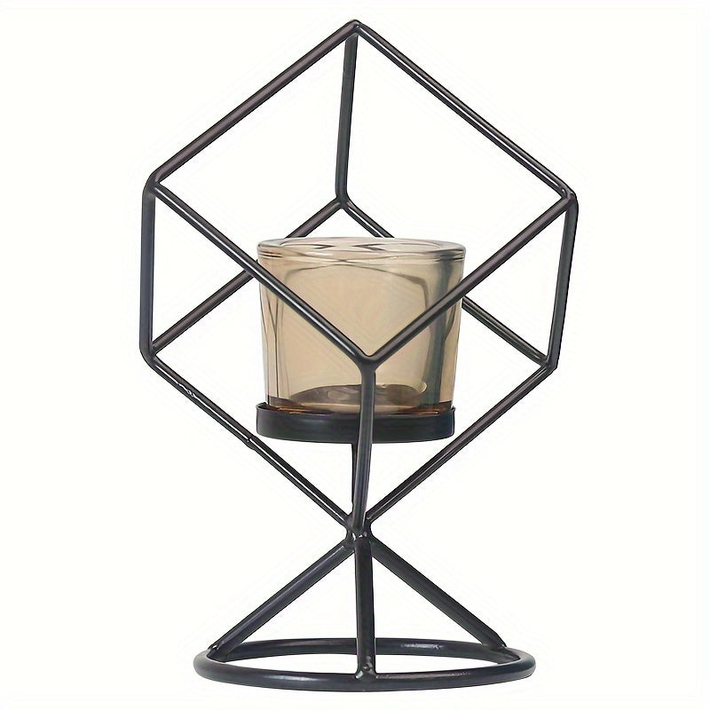 Black Tealight Holder - Cube