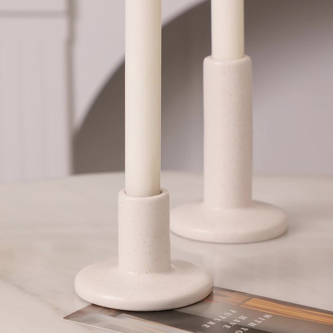 Bougeoir Céramique - Minimaliste x2