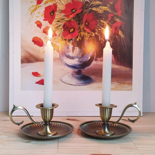 2 BOUGEOIRS CLASSIQUE BRONZE - Esprit Chandelier