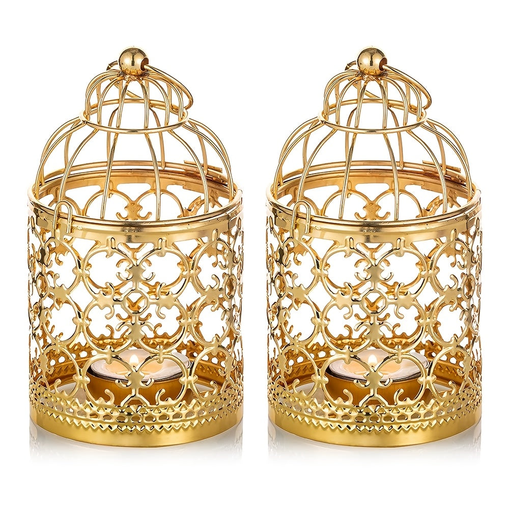 2 Mini Lanterne Arabesques Dorées - Esprit Chandelier