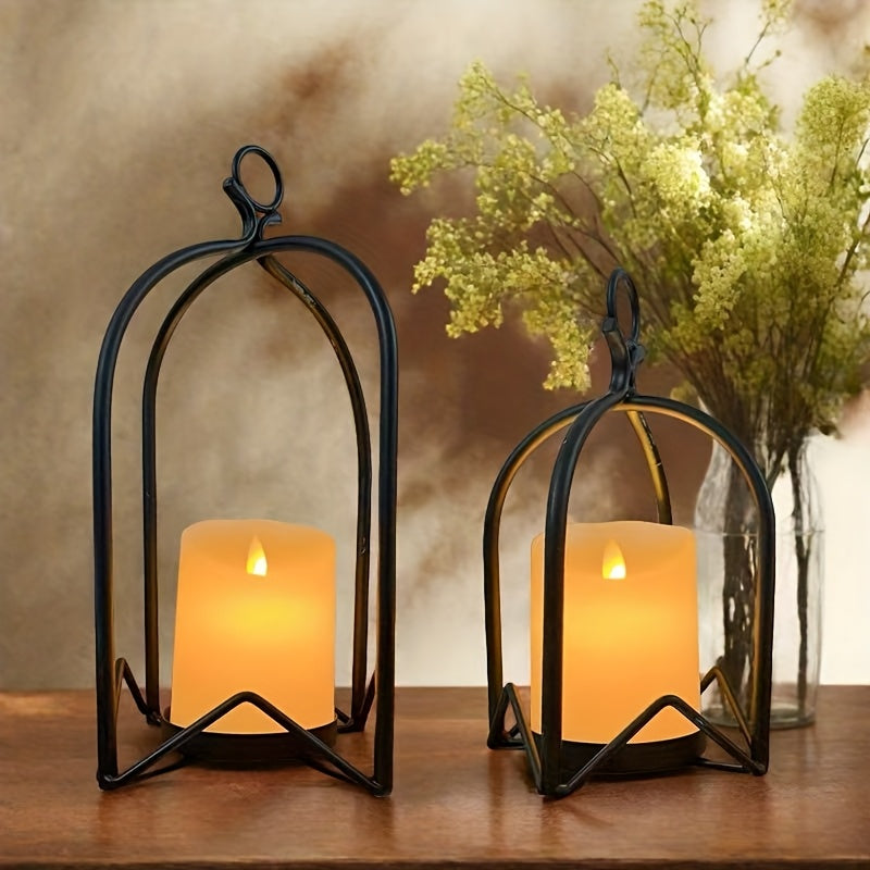 2 Photophores noirs Arche a Poser - Esprit Chandelier