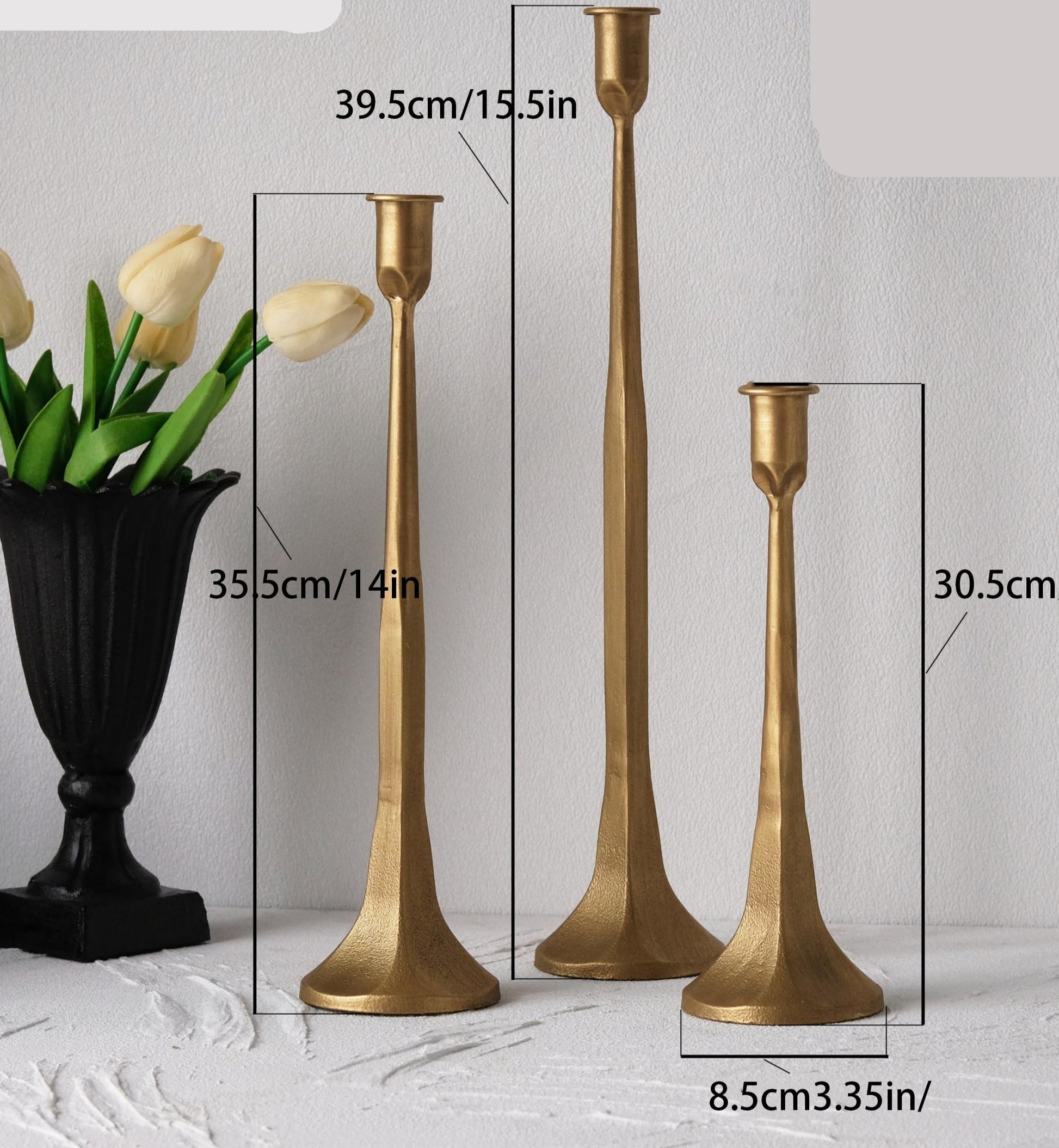 3 Chandeliers Brut Dimension