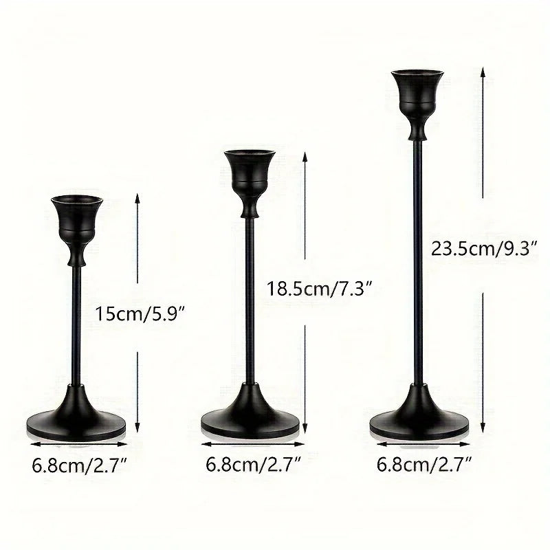 3 chandeliers tulipe noirs format - Esprit Chandelier