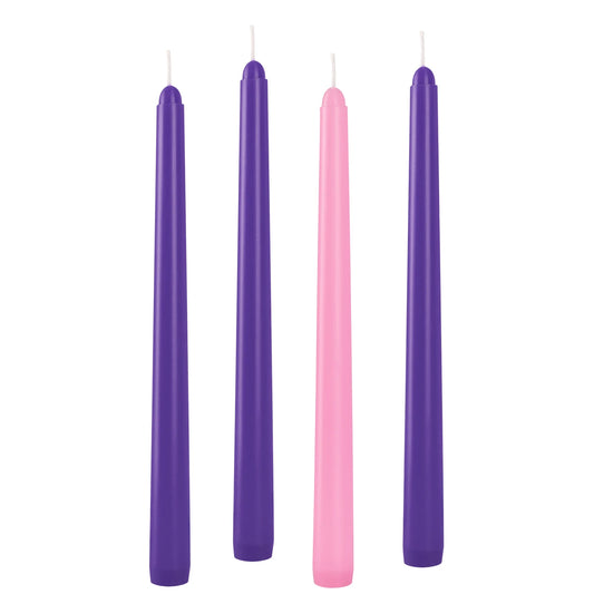 3 bougies violettes 1 rose