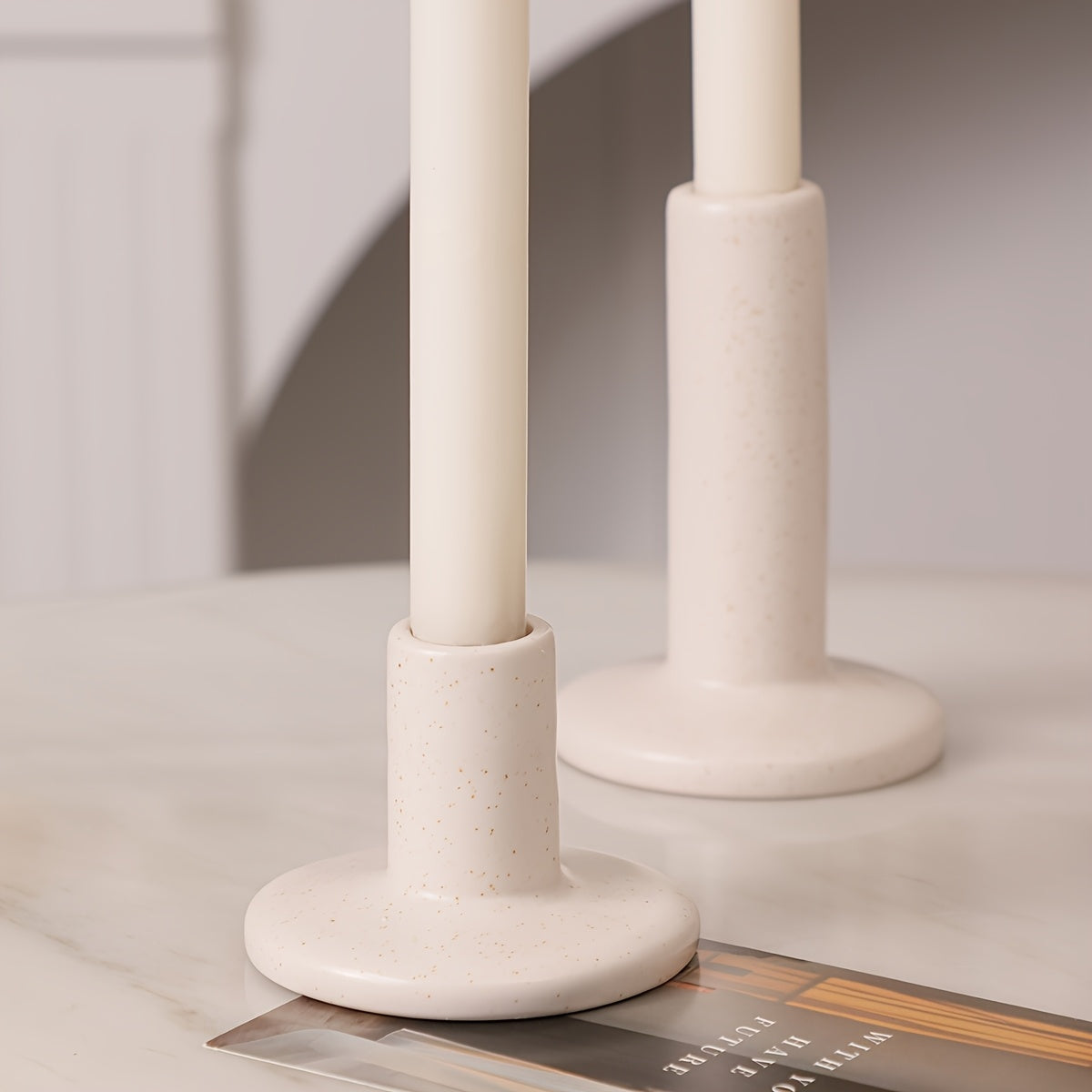 Bougeoir Céramique - Minimaliste x2