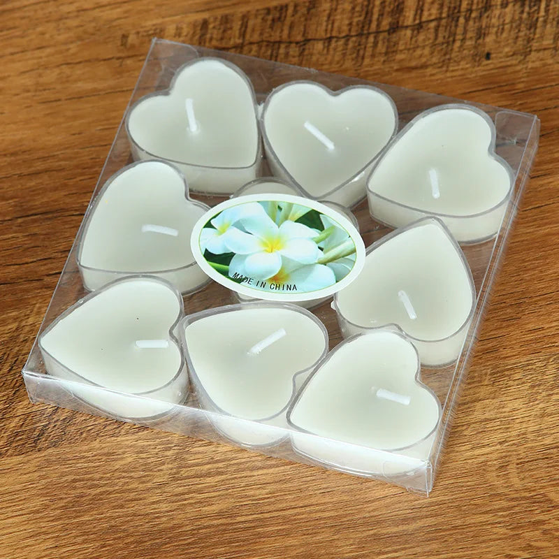 9 bougies blanches coeur Esprit Chandelier