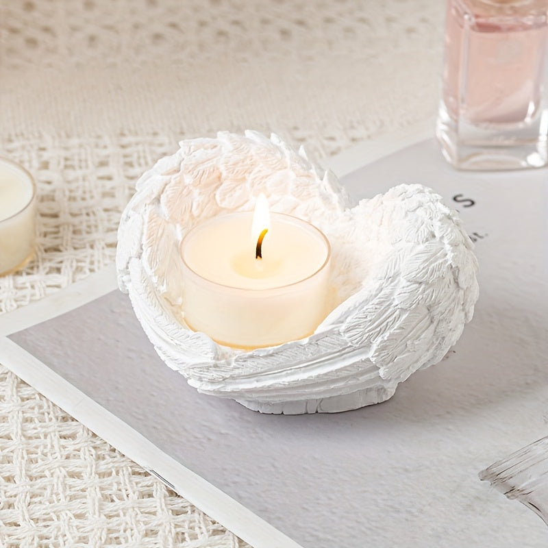 Bougeoir Blanc Ailes d'Ange