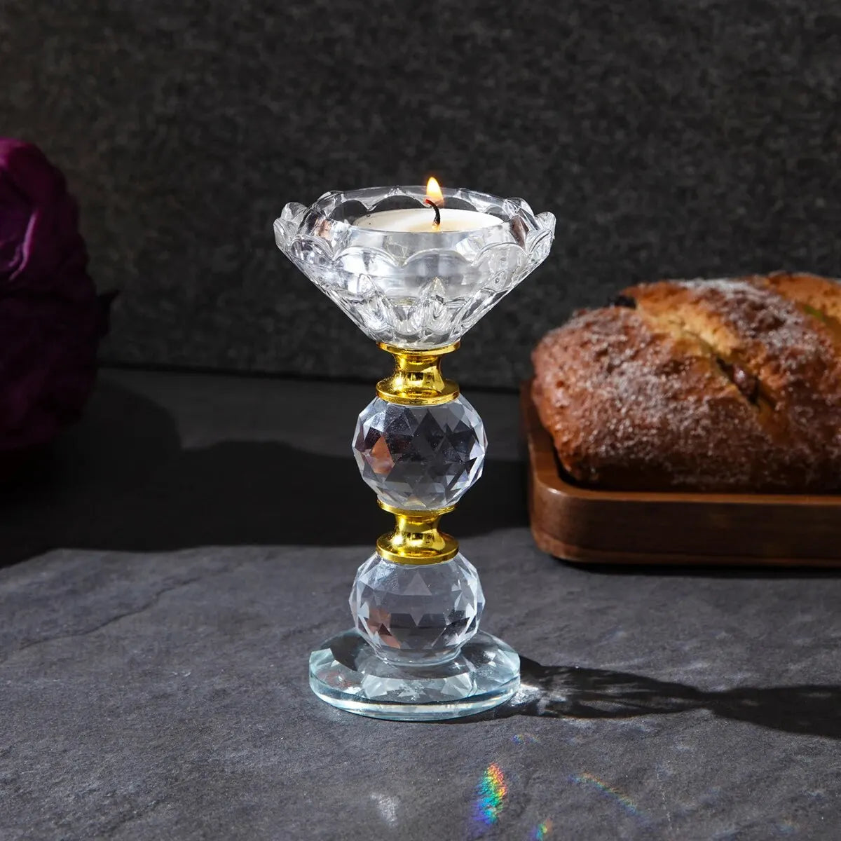 Bougeoir Cristal Bulle M - Esprit Chandelier