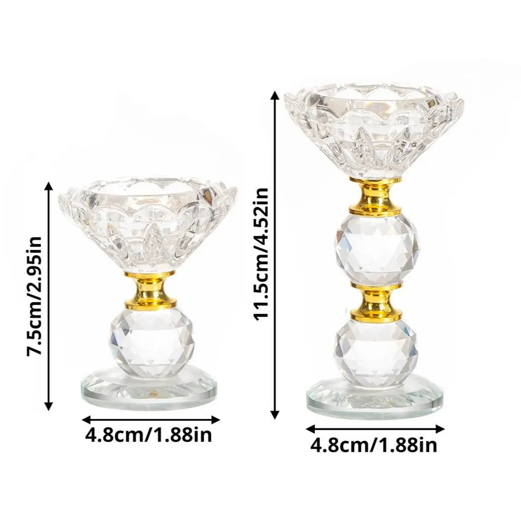 Bougeoir Cristal Bulle dimensions - Esprit Chandelier