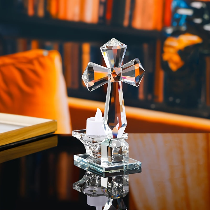 Bougeoir Cristal Croix Chrétienne - Esprit Chandelier