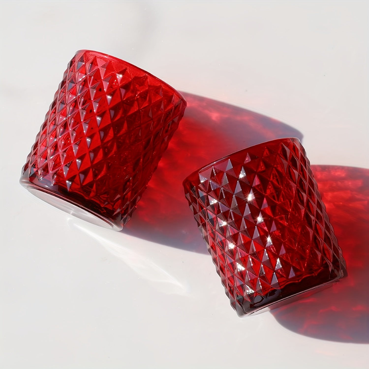 Bougeoir Gobelet Rouge verre