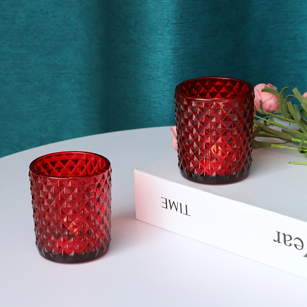 Bougeoir Gobelet verre rouge