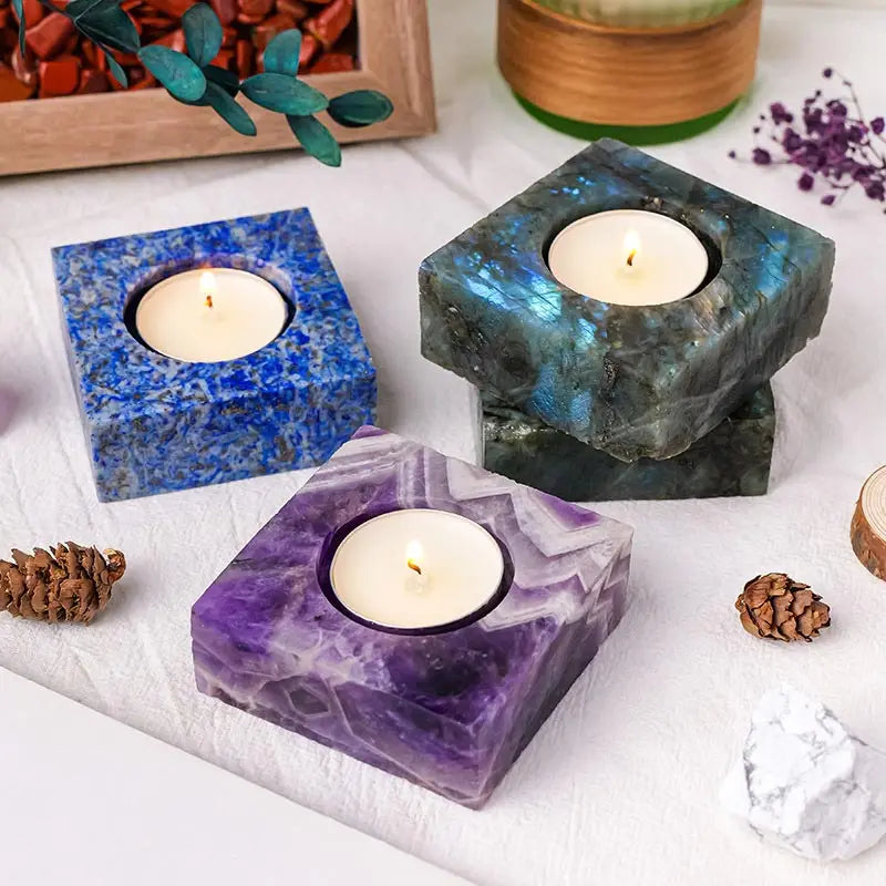 Bougeoir Lapis Lazuli Esprit Chandelier