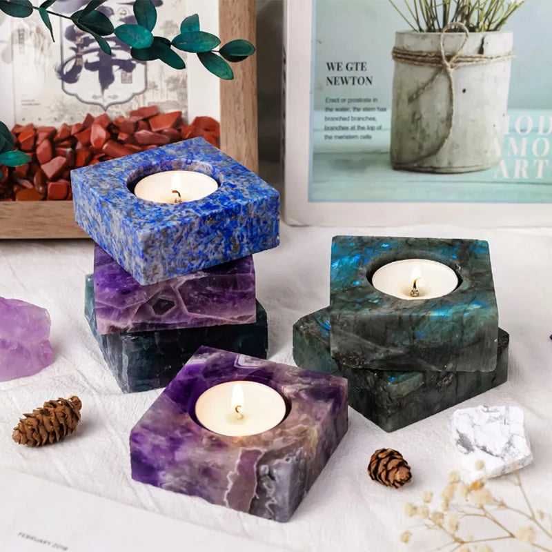 Bougeoir Lithotherapie Esprit Chandelier