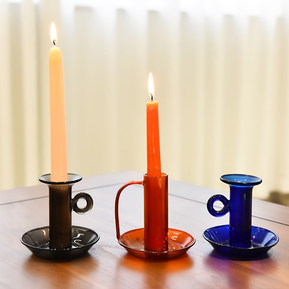 Bougeoir à Main Verre colore