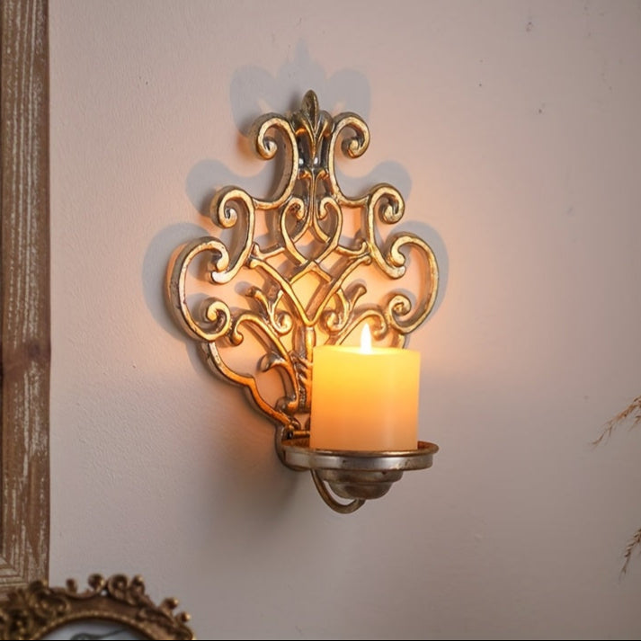 Bougeoir Mural Dore Renaissance - Esprit Chandelier