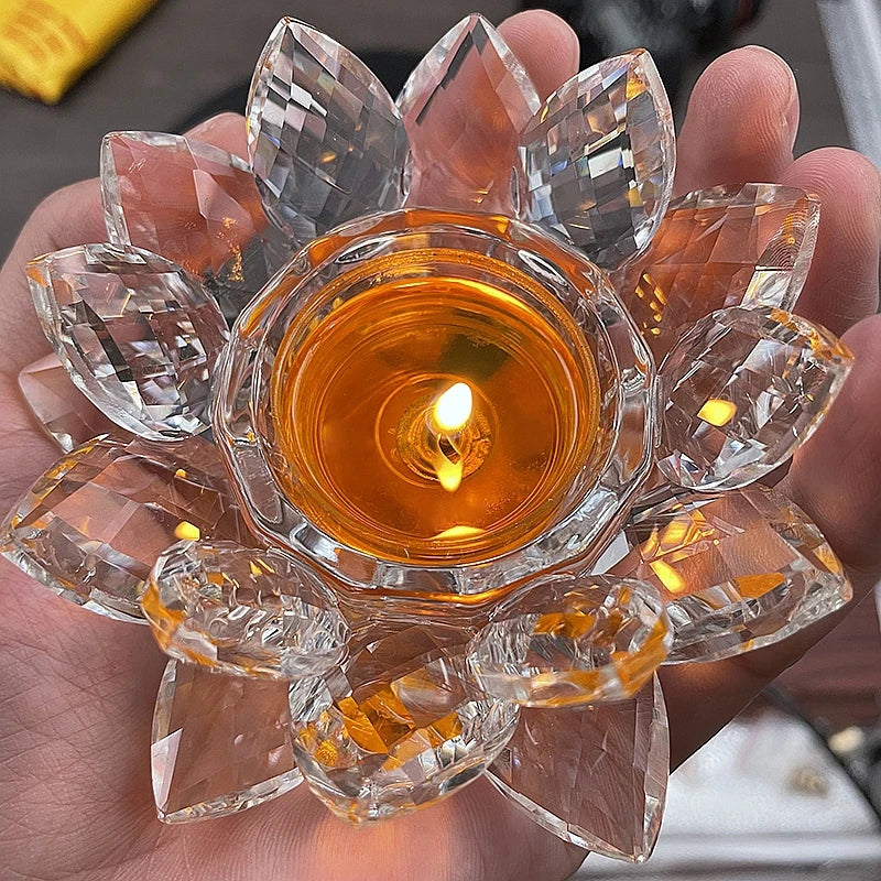 Bougeoir Spirituel Cristal Lotus - Esprit Chandelier