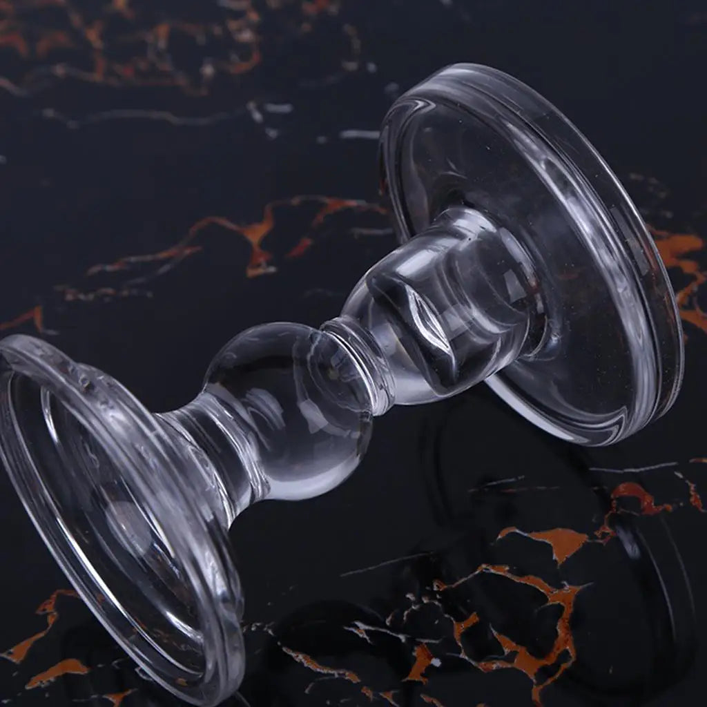 Bougeoir verre pilier bulle M