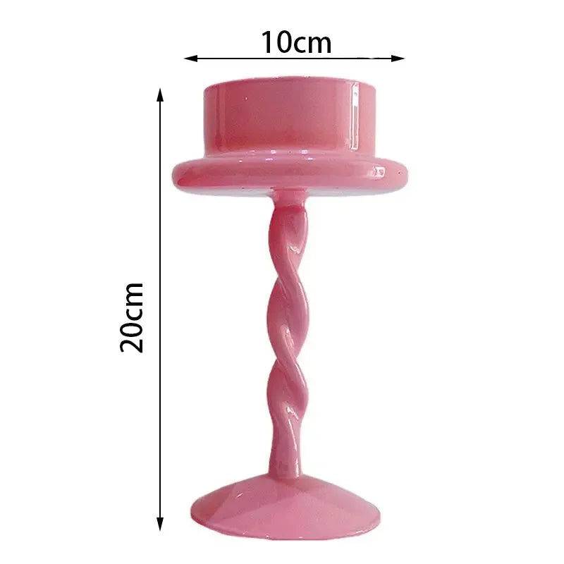 Dimensions Bougeoir Rose - Esprit Chandelier