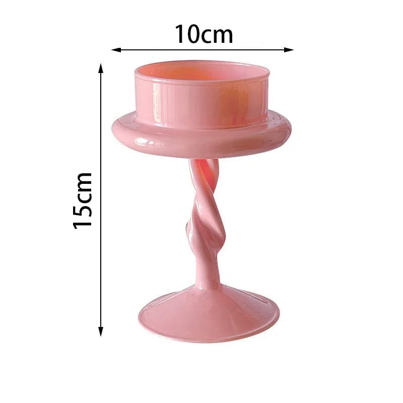 Dimensions Bougeoir Rose - Esprit Chandelier