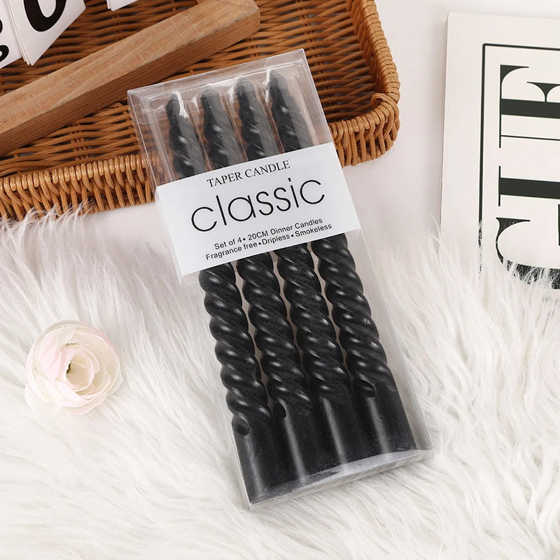 Bougie Torsade Coloree noir