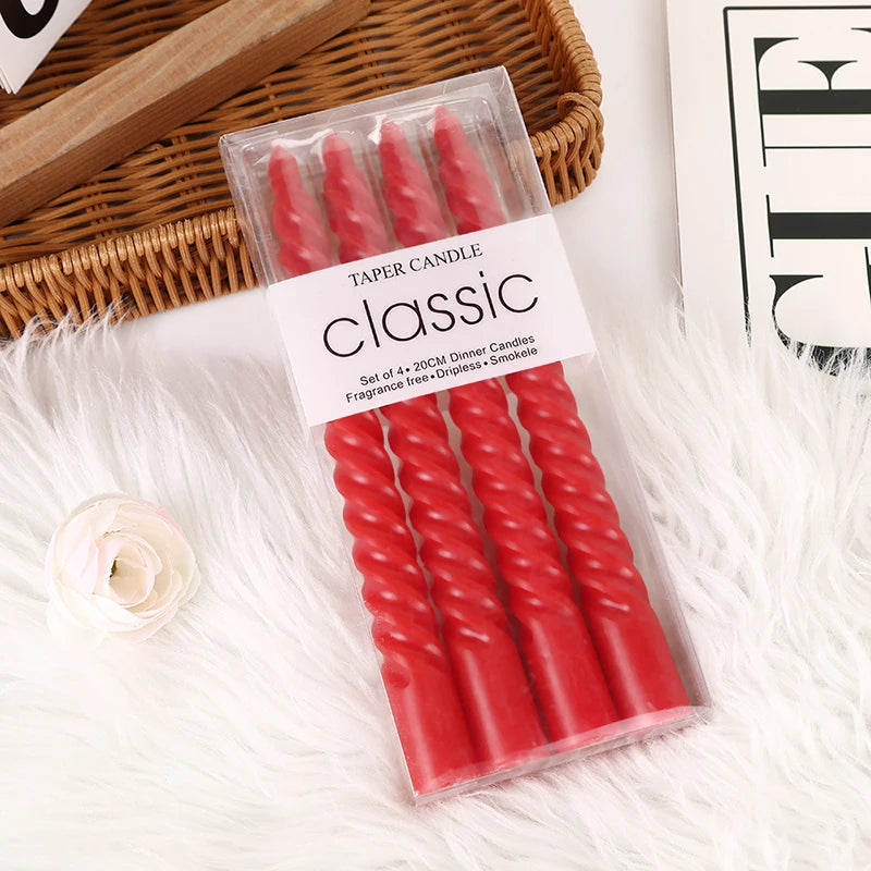 Bougie Torsade Coloree rouge