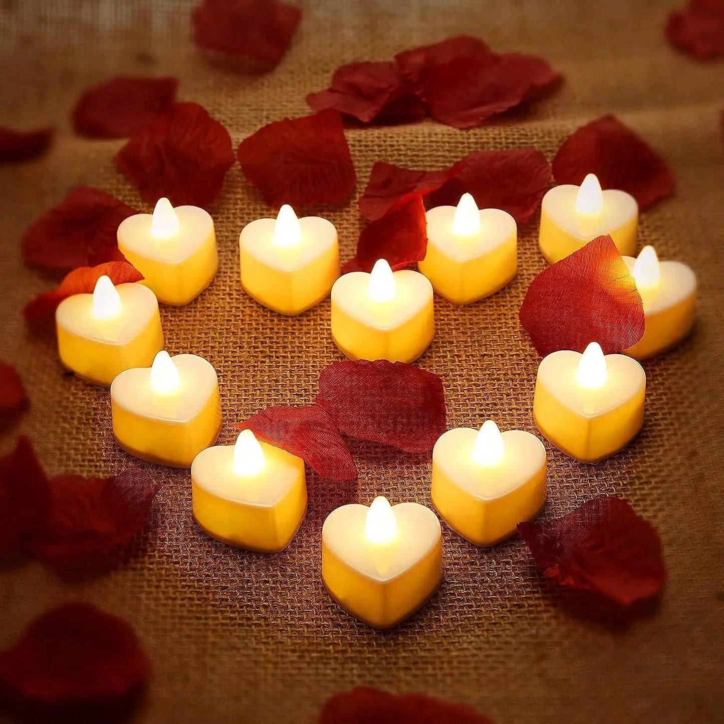 Bougies Led Coeur blanc - Esprit Chandelier