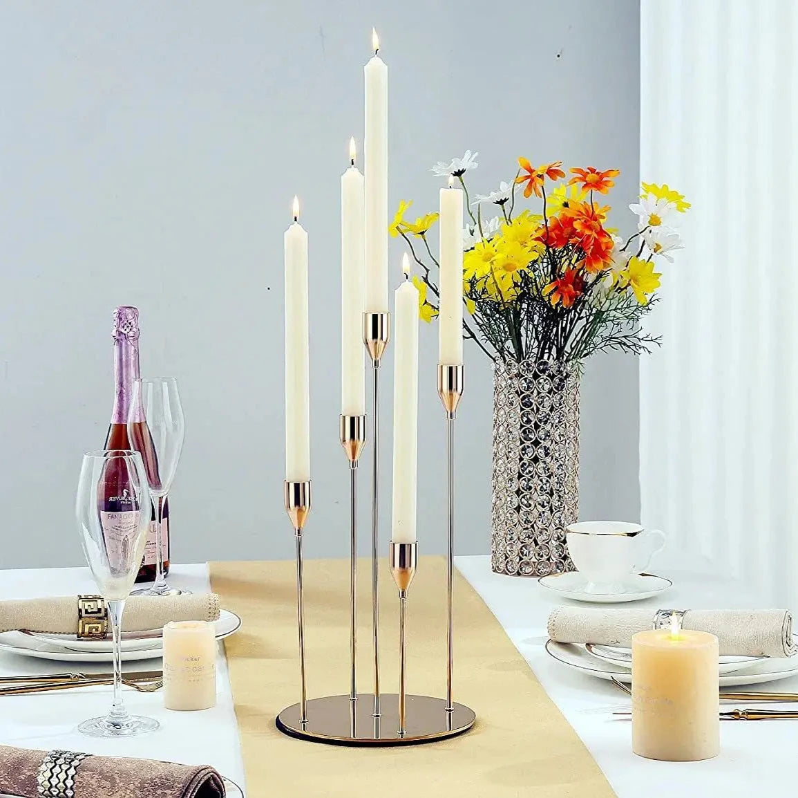 Candelabre 5 Branches dore