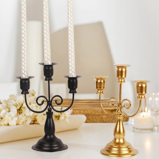 Chandelier 3 Branches Etroit Noir