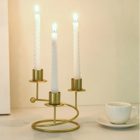 Chandelier 3 branches spirale