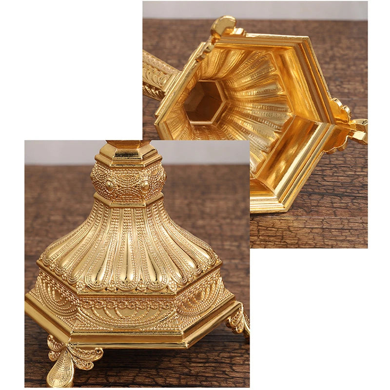 Chandelier Baroque pied dore griffe