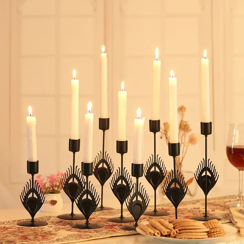 Chandelier Noir Paon