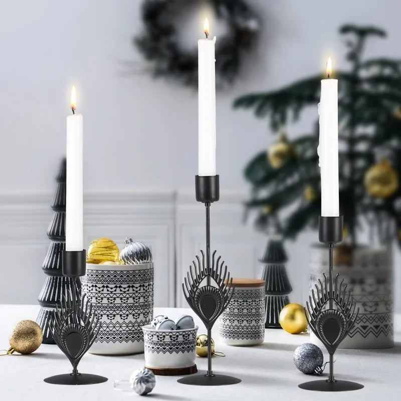 Chandelier Paon Noir