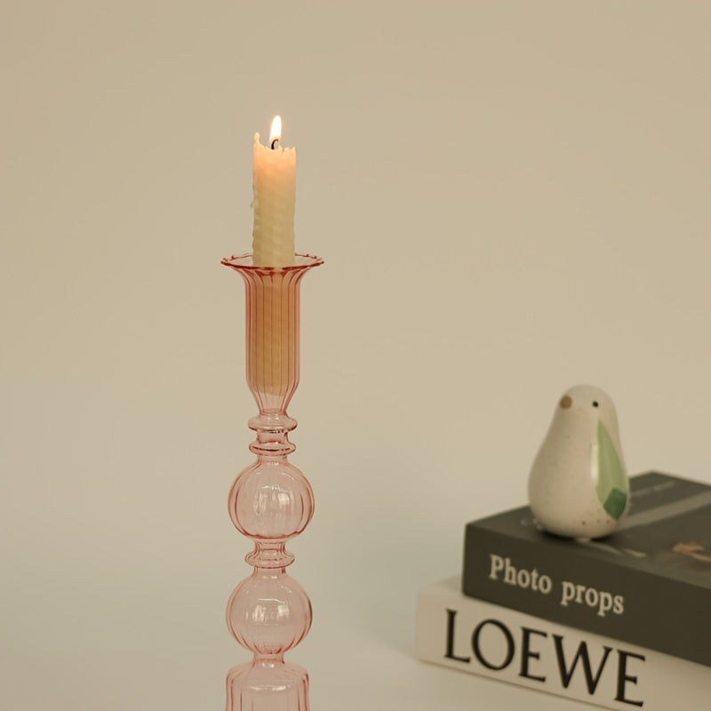 Chandelier Verre Retro rose