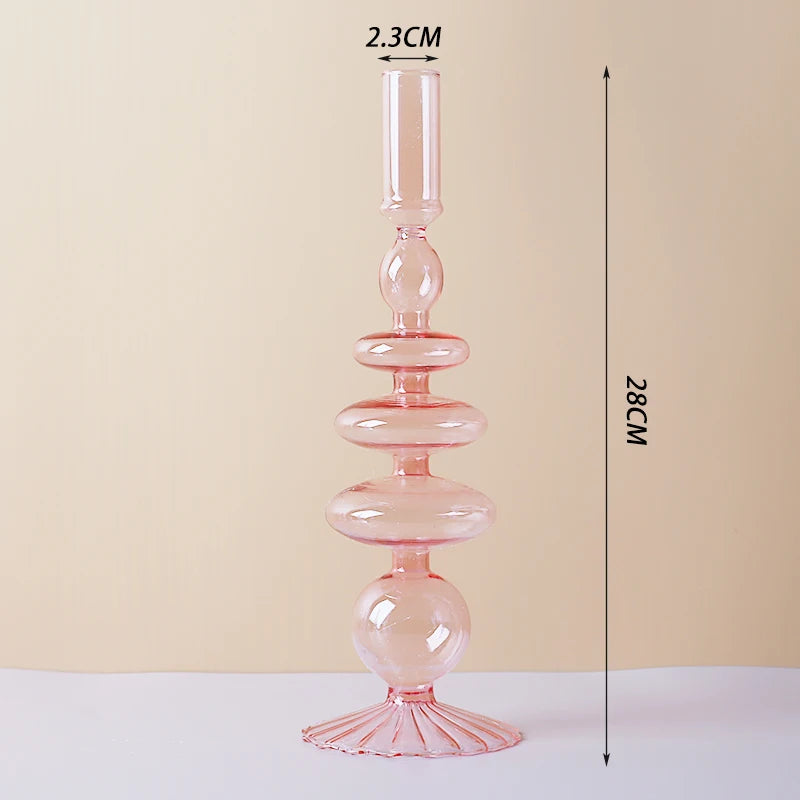 Chandelier verre rose - Esprit Chandelier