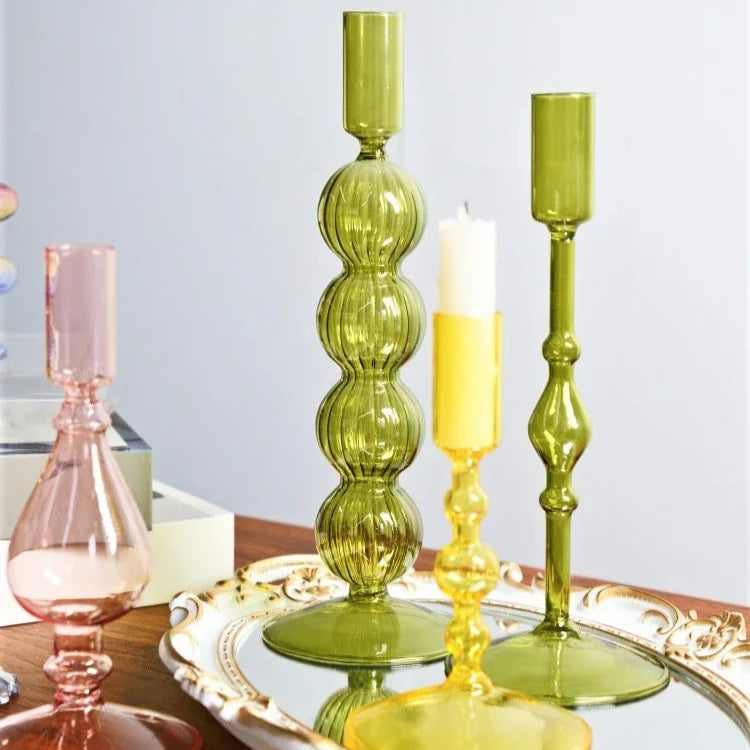 Chandeliers Verre Kaki