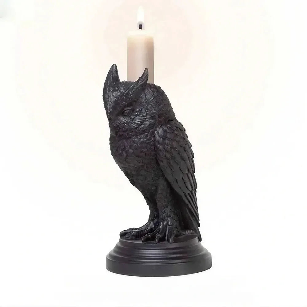 Chandelle Bougeoir Oiseau Noire - Esprit Chandelier