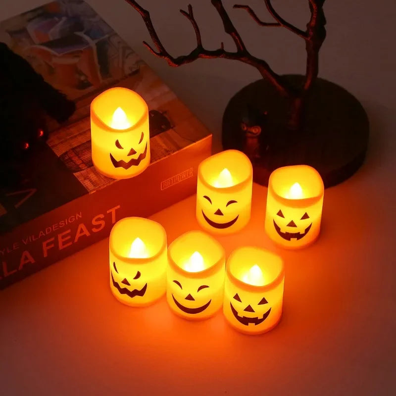 Deco 6 bougies led halloween - Esprit Chandelier