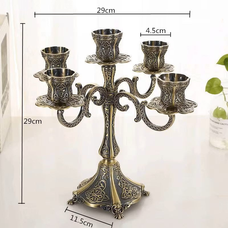 Dimensions Candelabre Bronze 5 Branches - Esprit Chandelier