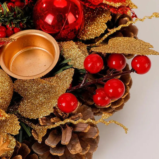 Détail grande couronne bougeoir dore - Esprit Chandelier