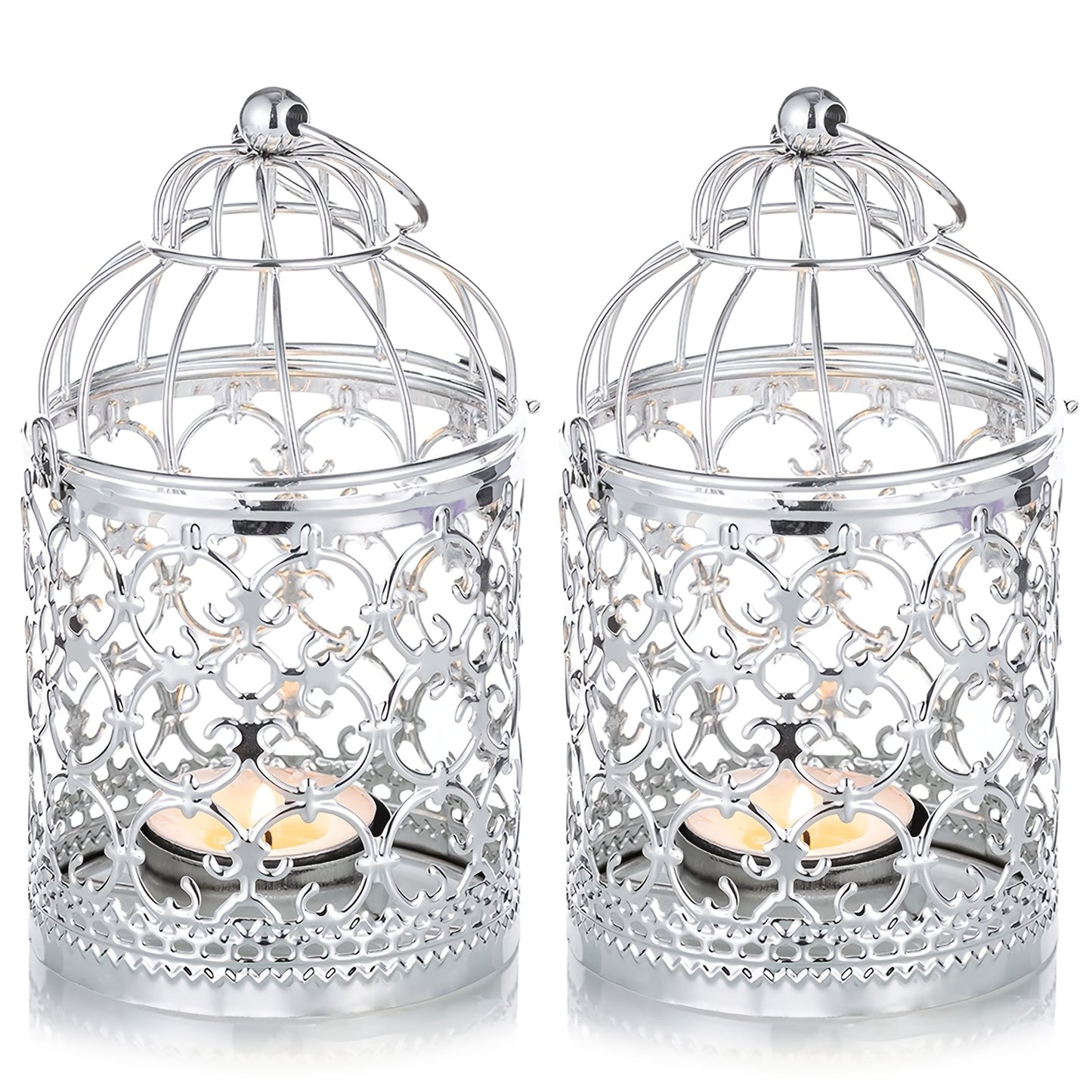 Mini Lanterne arabesques argentes - Esprit Chandelier