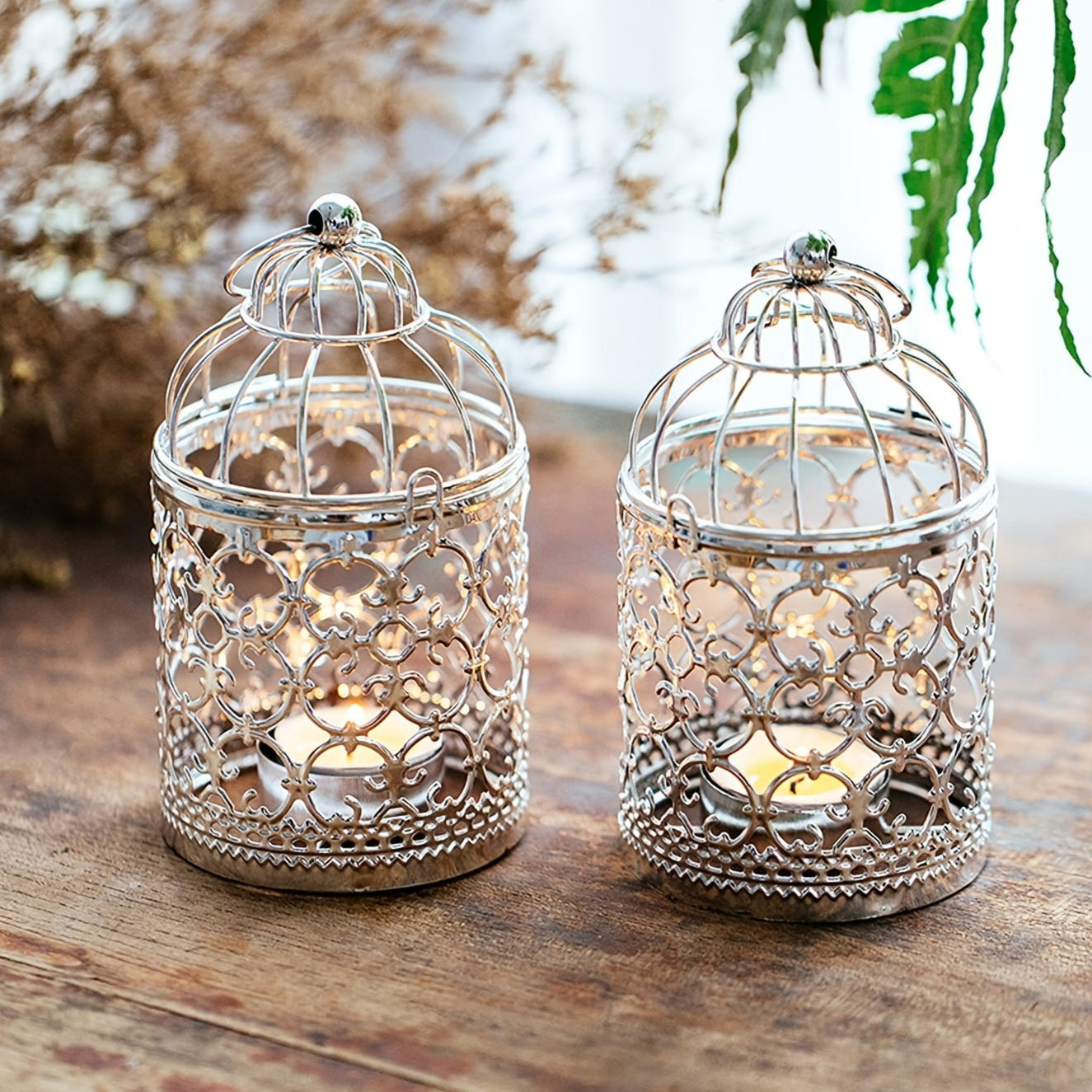 Mini Lanterne argentes Arabesques - Esprit Chandelier