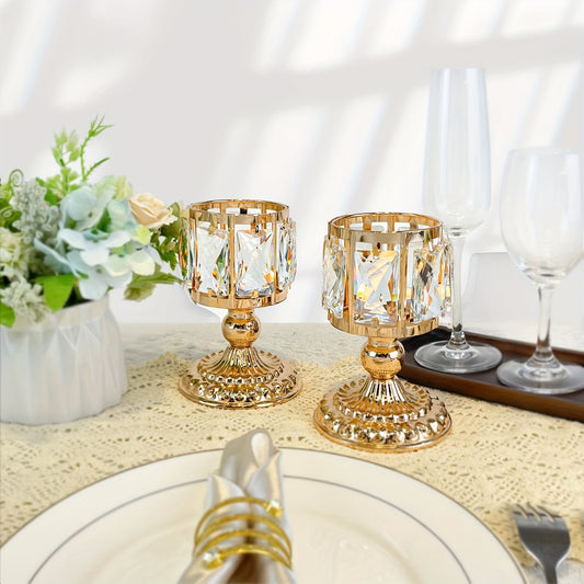 Petit Photophore Art Deco Dore - Esprit Chandelier