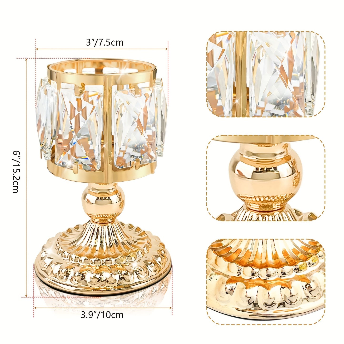 Petit Photophore Art Deco cristal - Esprit Chandelier