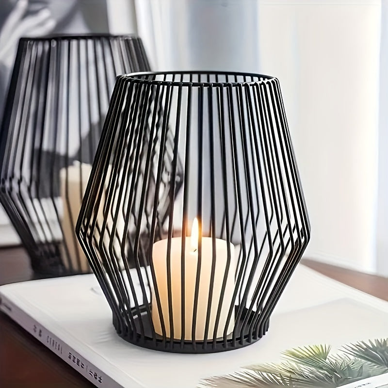 Petit Photophore Losange Noir - Esprit Chandelier