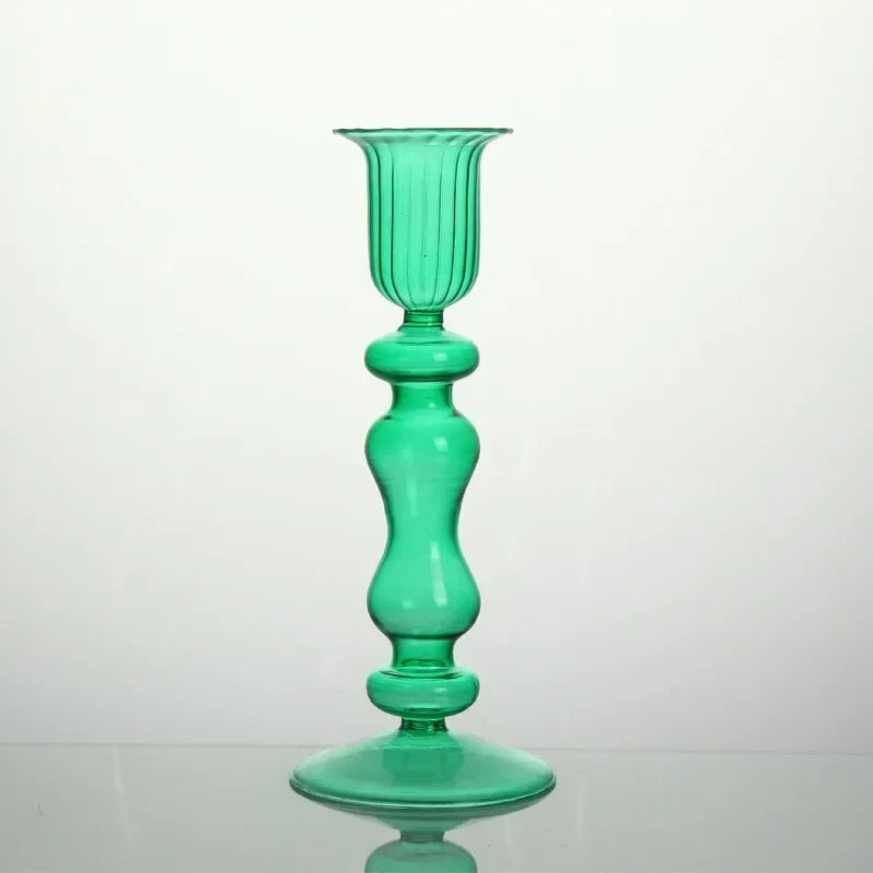 Petit chandelier verre vert