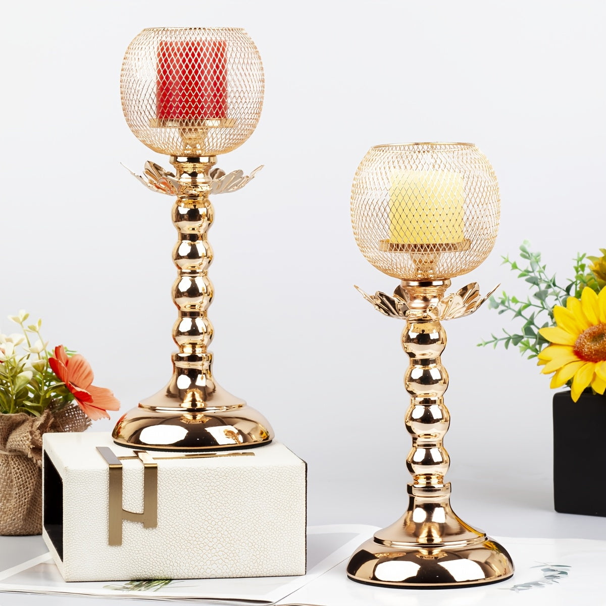 Photophore Boule Colerette Metal - Esprit Chandelier