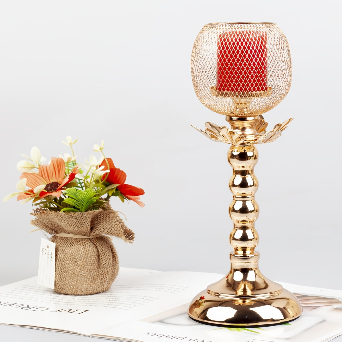 Photophore Boule Metal - Esprit Chandelier
